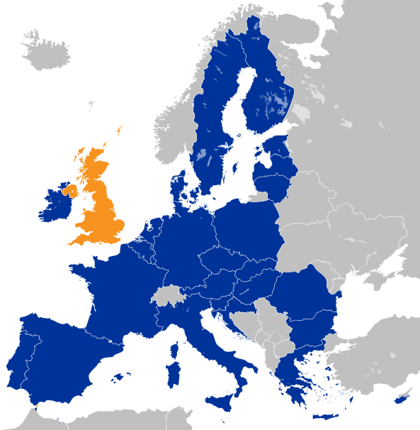 Foto: https://de.wikipedia.org/wiki/EU-Austritt_des_Vereinigten_K%C3%B6nigreichs#/media/File:UK_location_in_the_EU_2016.svg